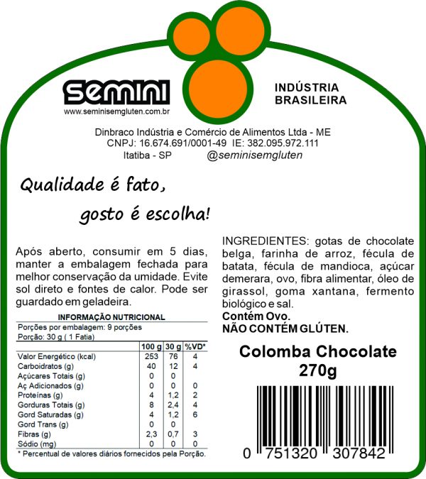 Colomba chocolate 270g